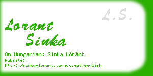 lorant sinka business card