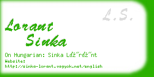lorant sinka business card